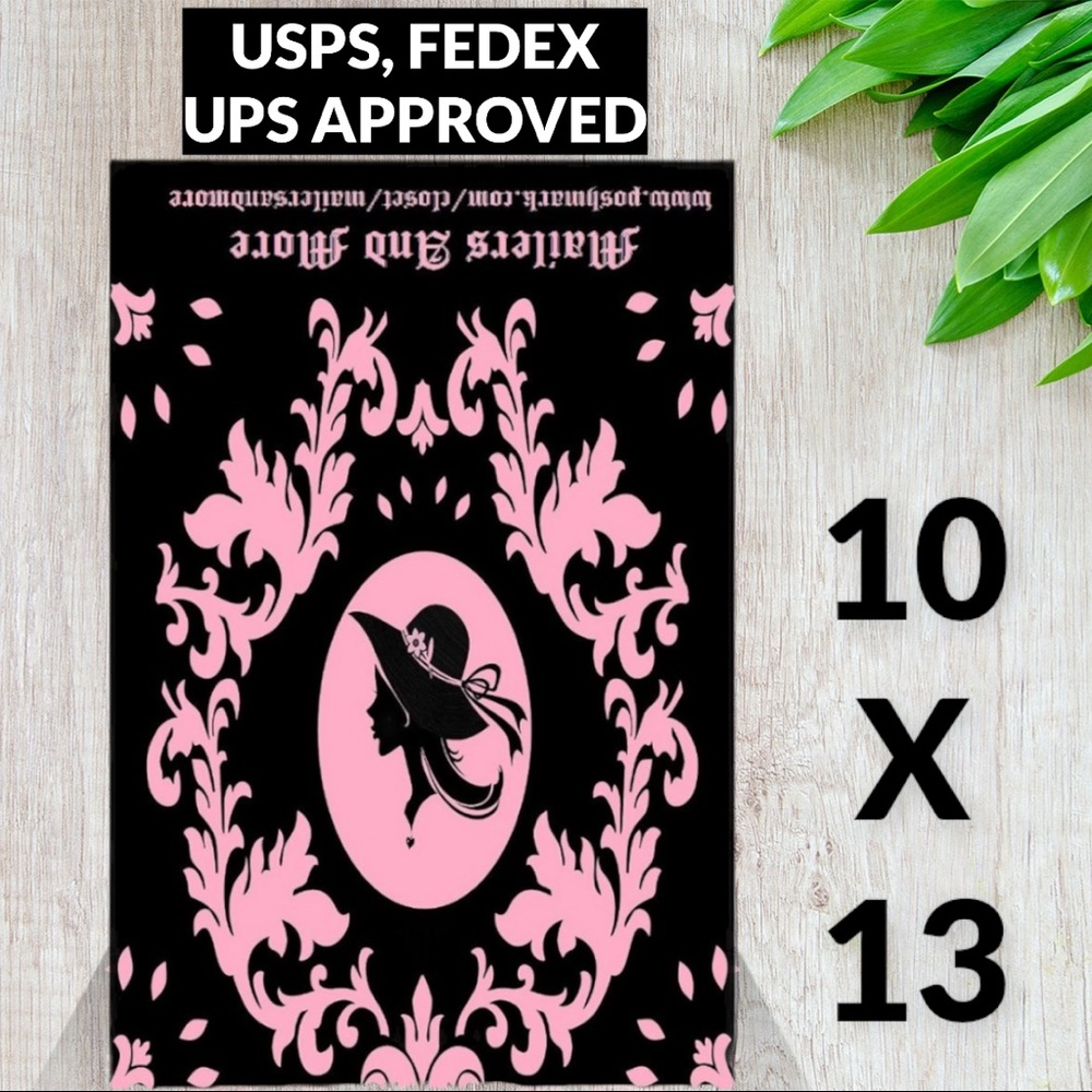 25 10X13 Poly Mailers Pink Vintage Lady Envelopes PRICE IS FIRM - Picture 11 of 12